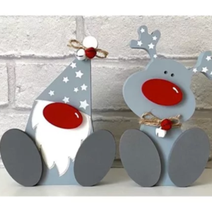 Adorno Navidad Conjunto De Gonk Y Renos De Navidad