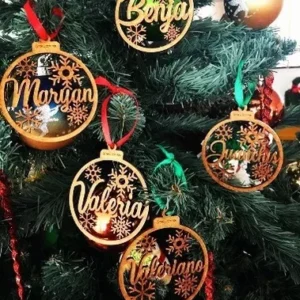 Pack De 5 Bambalinas Personalizadas Adornos Navideños