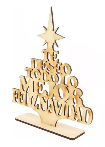 Arbolito Navidad Decoración 20cm Mdf 3mm - Imagen 2