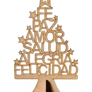 Arbolito Navidad Frases Decoración Mdf 3mm