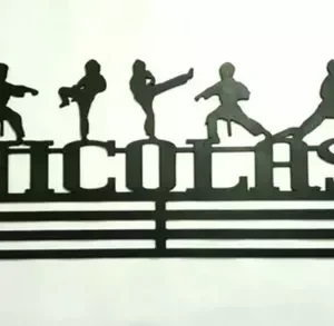 Medallero Personalizado Nombre Porta Medalla Mdf