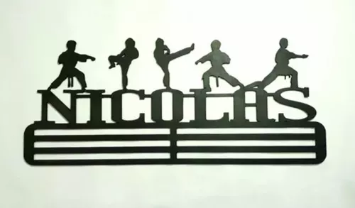 Medallero Personalizado Nombre Porta Medalla Mdf