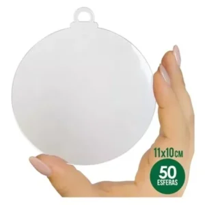 50 Bambalinas Navidad 10cm Acrílico Diámetro