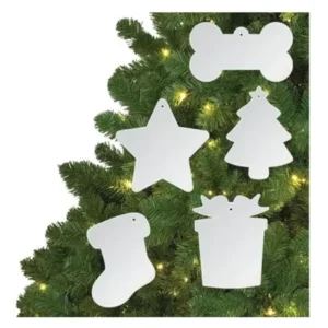25 Bambalinas Navideñas Navidad Acrílico Transparente 11cm