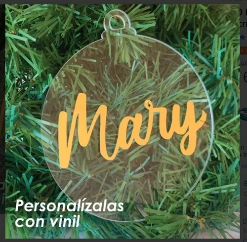 50 Bambalinas Navidad 10cm Acrílico Diámetro - Imagen 5
